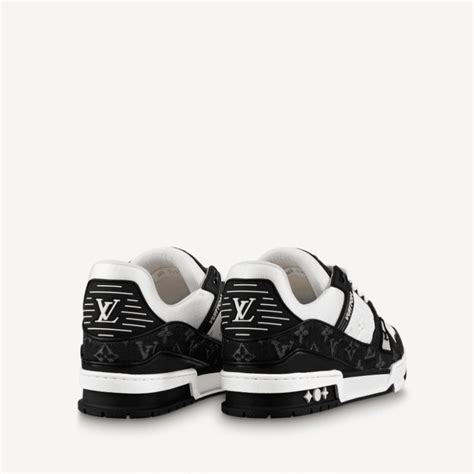 lv trainers black white|all black louis vuitton trainers.